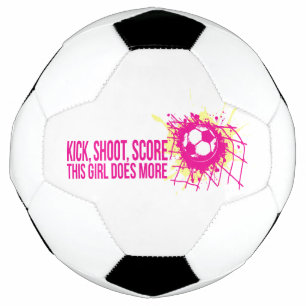 Kick shoot score this girl does more soccer soccer ball