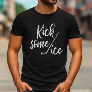Kick Some Ice Hockey T-shirt Mens Tri-Blend Shirt