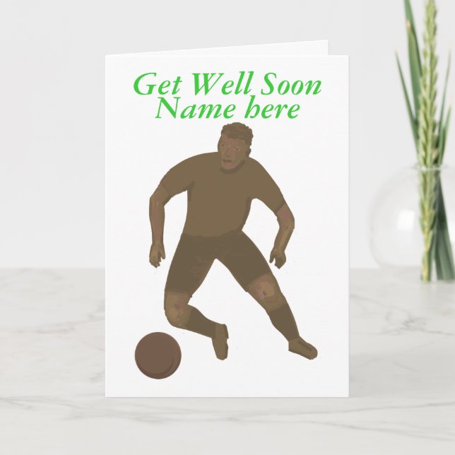 Kick That Ball, Get Well, add name front Card (Front)
