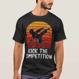 Kick The Competition Vintage Funny Karate Boys Men T-Shirt