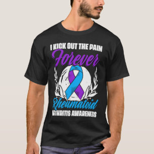 Kick The Pain Ribbon Rheumatoid Arthritis Awarenes T-Shirt