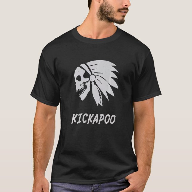 Kickapoo Native American Indian Born Freedom Evil  T-Shirt (Front)