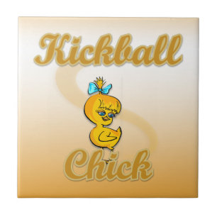 Kickball Chick Ceramic Tile