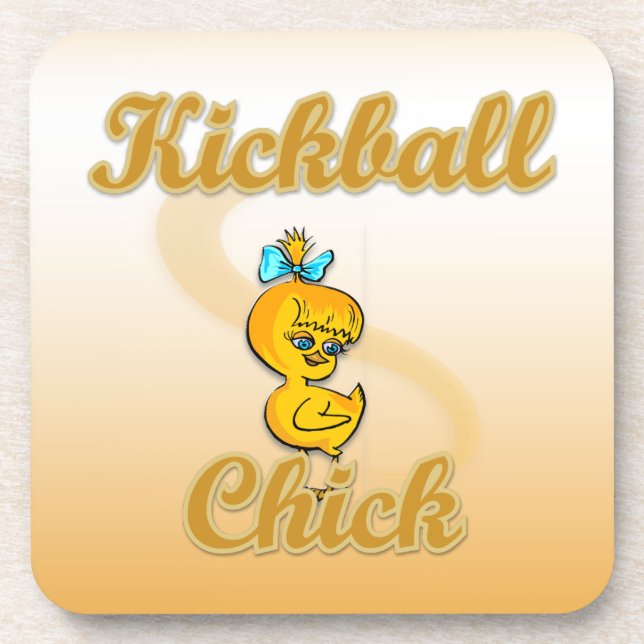 Kickball Chick Coaster (Front)