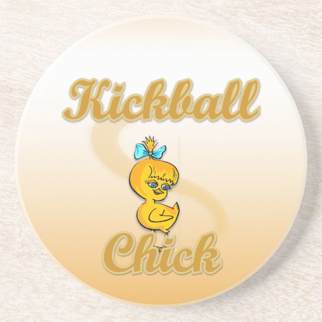 Kickball Chick Coaster (Front)