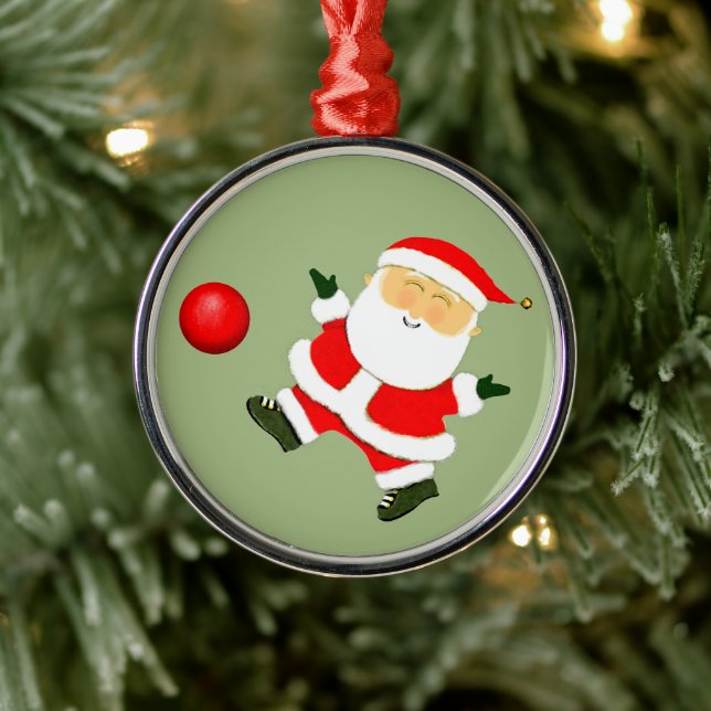 Kickball Holiday Gifts Metal Ornament (Tree)
