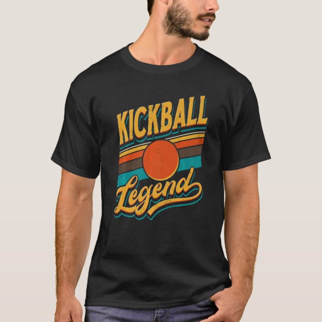 Kickball Legend Retro Kick Ball Player T-Shirt (Front)