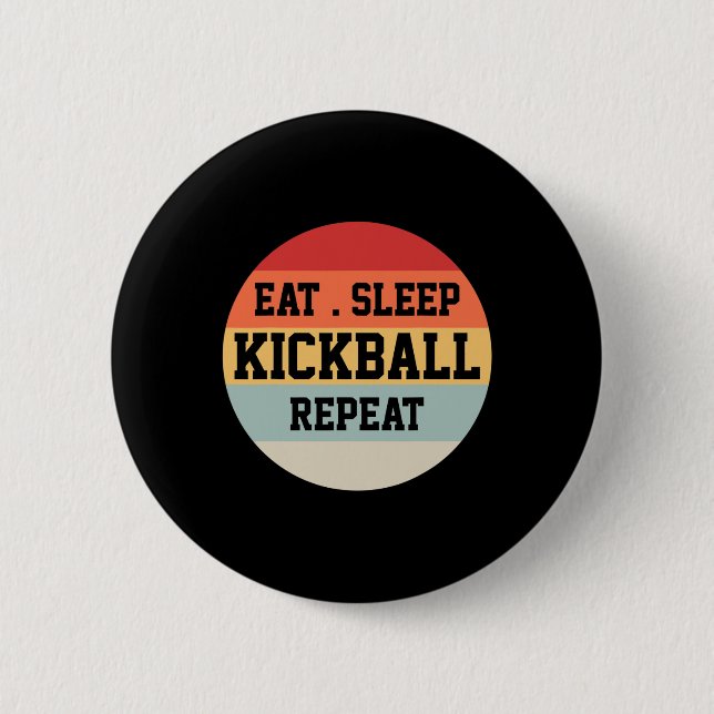 Kickball Player Retro Funny Gift  6 Cm Round Badge (Front)