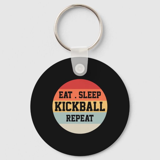 Kickball Player Retro Funny Gift  Key Ring (Front)