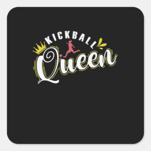 Kickball Queen Gummiball Sport Amerika Square Sticker