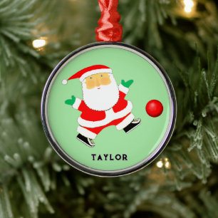 Kickball Sports Holiday Gift Metal Ornament