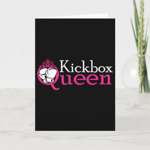Kickbox Queen Is Kickboxing Girl Is Woman Kickboxi Card