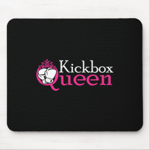 Kickbox Queen Is Kickboxing Girl Is Woman Kickboxi Mouse Pad
