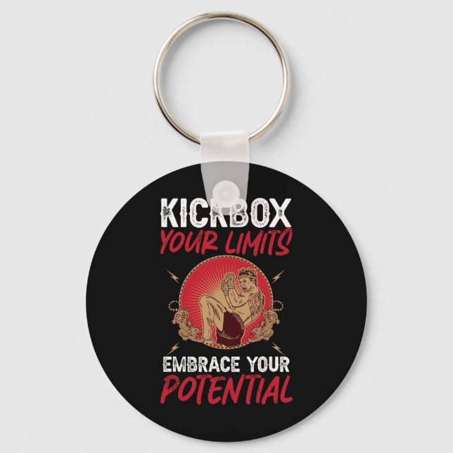 Kickbox Your Limits Embrace Your Potential Kickbox Key Ring (Front)