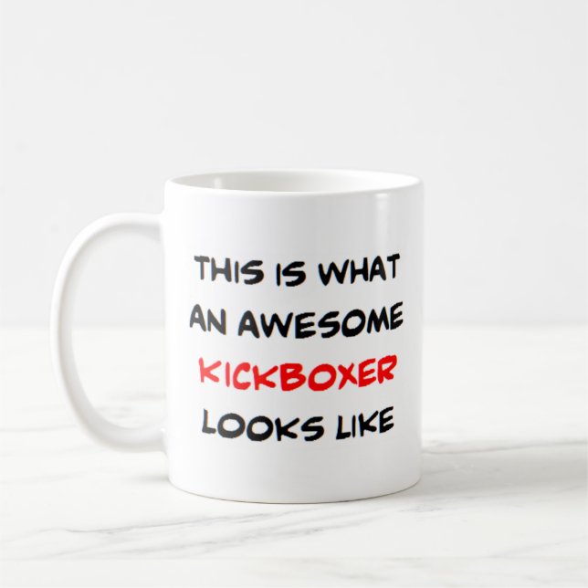 kickboxer, awesome coffee mug (Left)