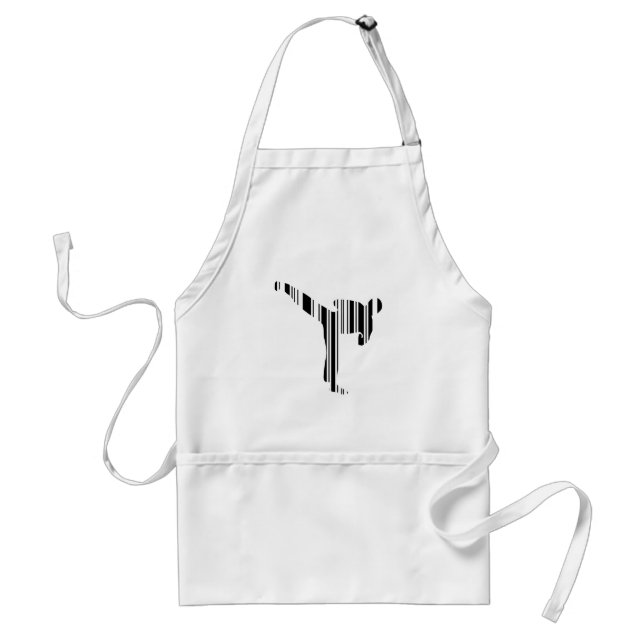 KICKBOXER BAR CODE Kickboxing Barcode Pattern Standard Apron (Front)