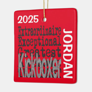 Kickboxer Extraordinaire CUSTOM Ceramic Ornament