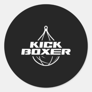 Kickboxer Kick Boxing Martial Arts Kickboxing Kick Classic Round Sticker