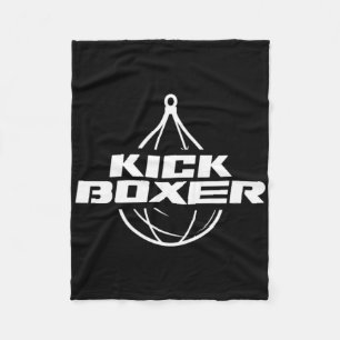 Kickboxer Kick Boxing Martial Arts Kickboxing Kick Fleece Blanket