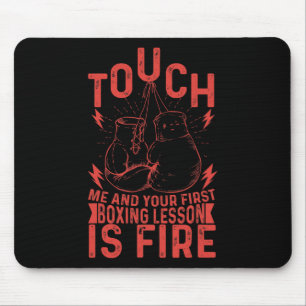 Kickboxer Kickboxing Boxer Boxing Vintage Design _ Mouse Pad