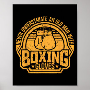 Kickboxer Kickboxing Boxer Boxing Vintage Design  Poster