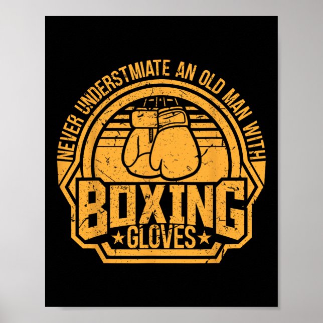 Kickboxer Kickboxing Boxer Boxing Vintage Design  Poster (Front)