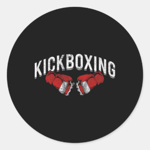 Kickboxer Martial Arts Kickboxing Classic Round Sticker