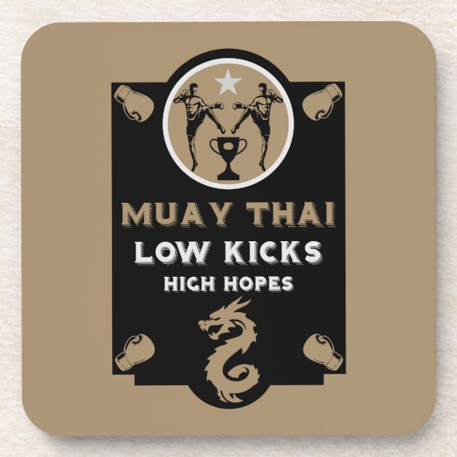 Kickboxer Muay Thai Sport Coaster (Front)