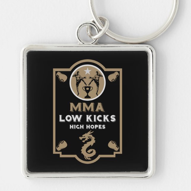 Kickboxer Muay Thai Sport Key Ring (Front)