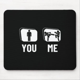 Kickboxer Proud Funny Men Kickboxing Mouse Pad