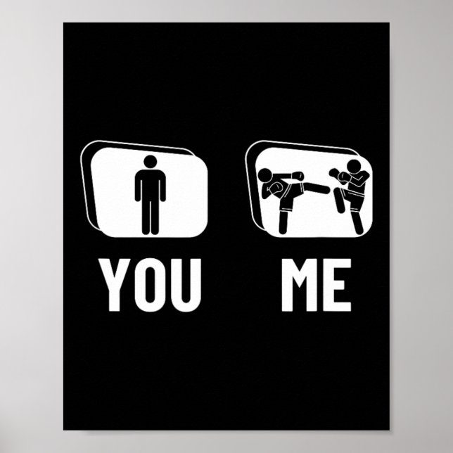 Kickboxer Proud Funny Men Kickboxing  Poster (Front)