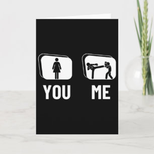 Kickboxer Proud Funny Women Kickboxing Card