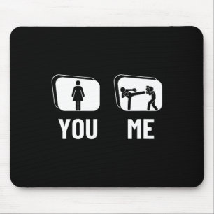 Kickboxer Proud Funny Women Kickboxing Mouse Pad