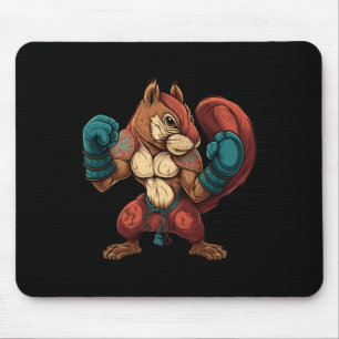 Kickboxer Squirrel Boxing Boxing Gloves Mma Kickbo Mouse Pad