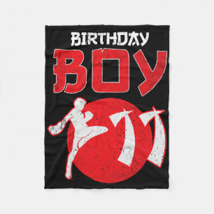 Kickboxing 11 Years Old Birthday Mma Martial Arts Fleece Blanket