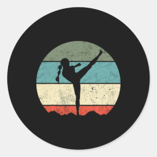 Kickboxing _4  classic round sticker