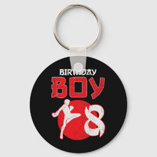Kickboxing 8 Years Old Birthday Mma Martial Arts B Key Ring