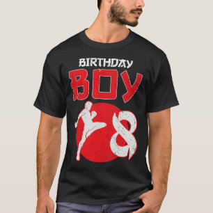 Kickboxing 8 Years Old Birthday Mma Martial Arts B T-Shirt