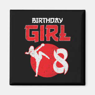 Kickboxing 8 Years Old Birthday Mma Martial Arts G Magnet