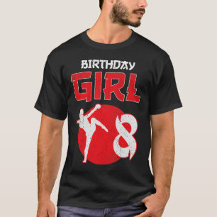 Kickboxing 8 Years Old Birthday Mma Martial Arts G T-Shirt