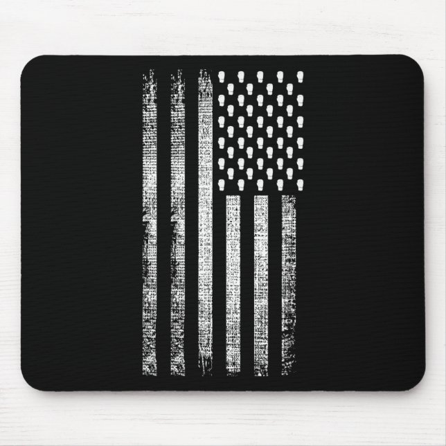 Kickboxing American Flag  Mouse Pad (Front)