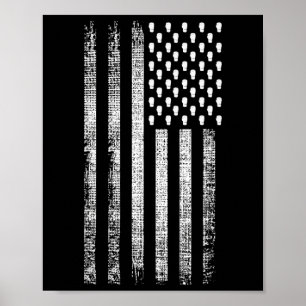 Kickboxing American Flag Poster