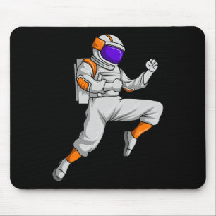 Kickboxing Astronaut Kickboxer Outerspace Karate B Mouse Pad
