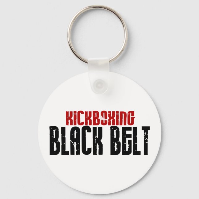 Kickboxing Black Belt Karate Key Ring (Front)