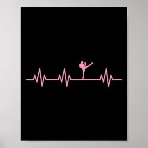 Kickboxing Boxer Kick Lifeline Heartbeat Life Love Poster