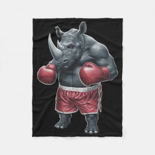 Kickboxing Boxing Boxer Rhino Workout Muay Thai Rh Fleece Blanket