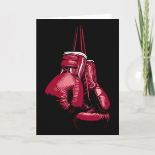 Kickboxing Boxing Lover Boxer Vintage Boxing Glove Card