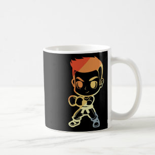 Kickboxing Boy Cartoon Look Kickboxer Karate  Coffee Mug