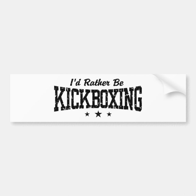 Kickboxing Bumper Sticker (Front)