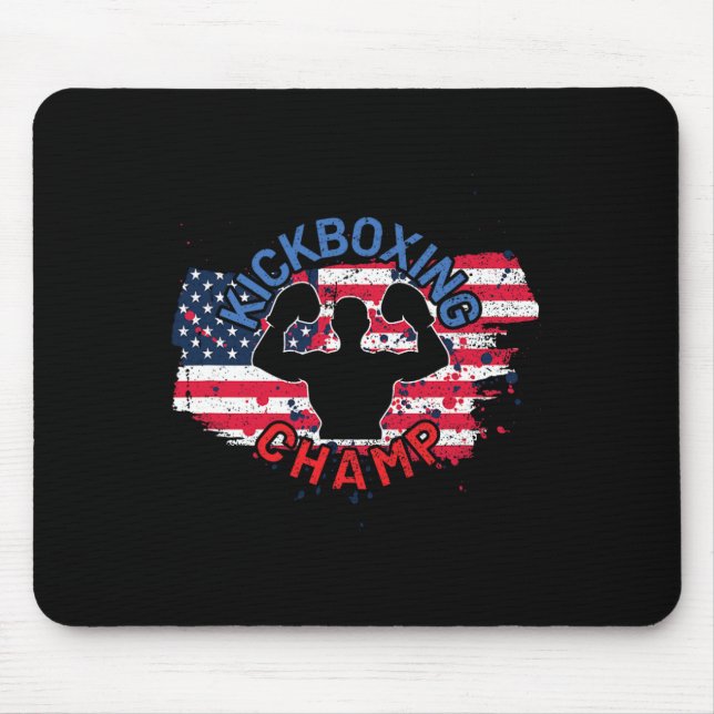 Kickboxing Champ Usa  Mouse Pad (Front)